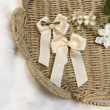 4’’ HAIR BOW - BEIGE