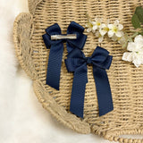 4’’ HAIR BOW - NAVY