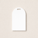 ACRYLIC - ARCH GIFT TAG - DIAMOND WHITE SPARKLE