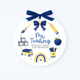 UV-DTF DECAL - TEACHER COLLECTION - WREATH - NAVY