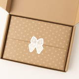 SOLVENT STICKER - TISSUE SEAL - PRETTY BEIGE BOW - SET OF 14