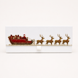 UV-DTF DECAL - CHRISTMAS - XL NORTH POLE EXPRESS - SLEIGH SANTA & HIS REINDEER