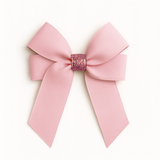 4'' HAIR BOW (GLITTERY CENTRE) - BLUSH x PINK