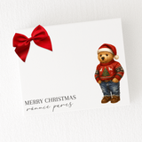 UV-DTF DECAL - TRADITIONAL CHRISTMAS TEDDY - BOY - LARGE