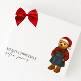 UV-DTF DECAL - TRADITIONAL CHRISTMAS TEDDY - GIRL - LARGE