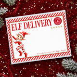 PRINTED RANGE - MAGNETIC BOX TOPPER - ELF ARRIVAL - GLITTER EDITION - RED