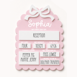 ACRYLIC - BACK TO SCHOOL KIT - SCALLOP EDGE - VARIOUS COLOURS