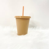 16OZ CARAMEL COLD CUP TUMBLER