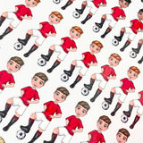 UV-DTF DECAL - RED FOOTBALLER (9CM)