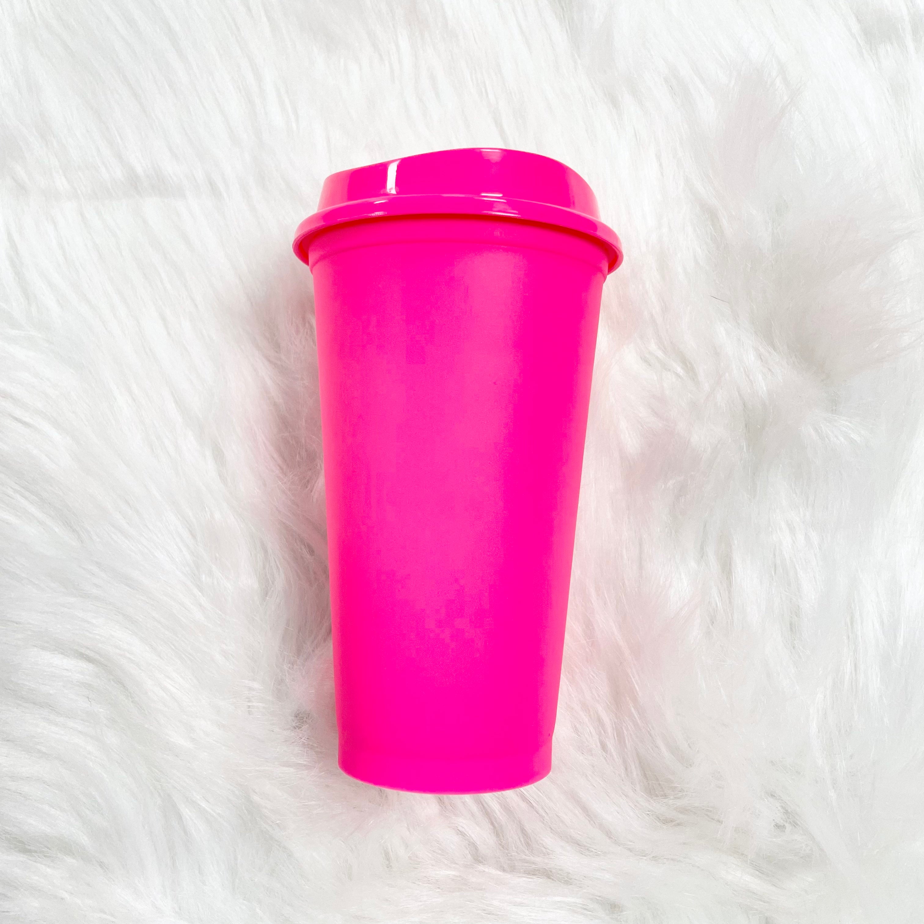 NEON PINK HOT CUP