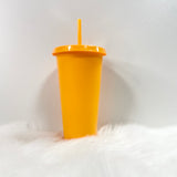 24oz SUNSHINE YELLOW COLD CUP TUMBLER