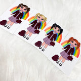 UV-DTF DECAL - BURGUNDY UNIFORM SCHOOL GIRL