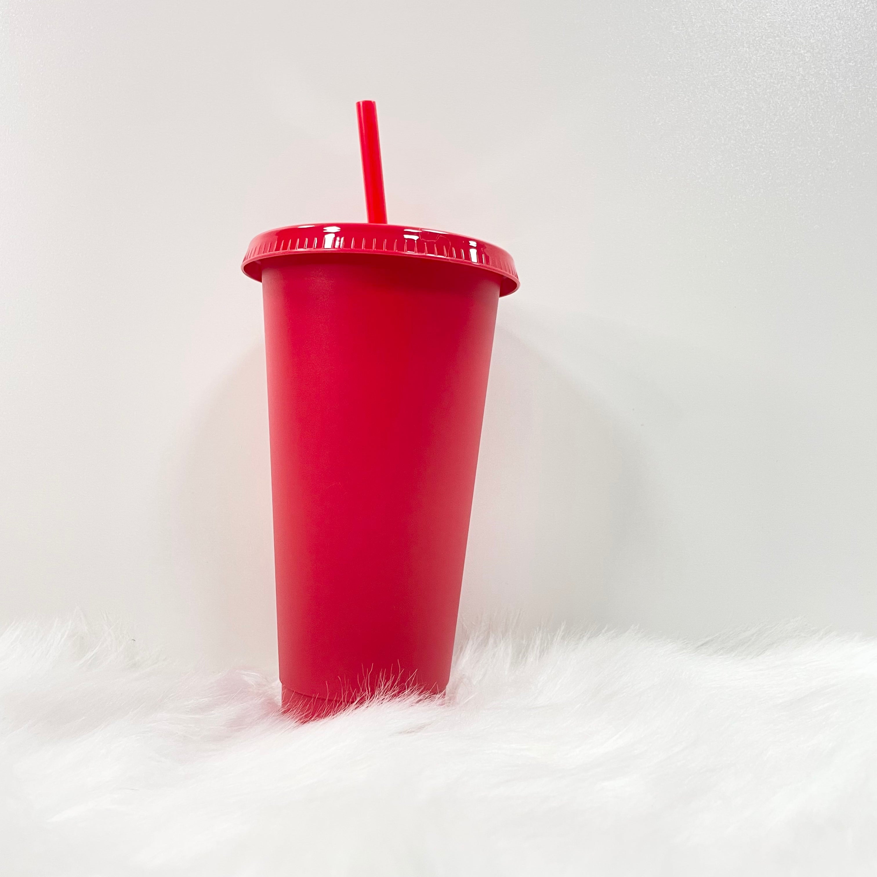 24oz LETTERBOX RED COLD CUP TUMBLER