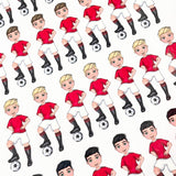 UV-DTF DECAL - RED FOOTBALLER (9CM)