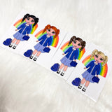 UV-DTF DECAL - BLUE UNIFORM SCHOOL GIRL