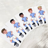 UV-DTF DECAL - BLUE FOOTBALLER (9CM)