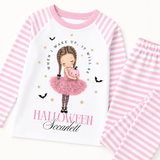 CUSTOM DTF TRANSFER - HALLOWEEN - WHEN I WAKE UP - PINK TUTU GIRL WITH HER PUMKIN (Copy)