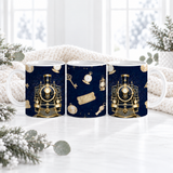 PRINTED SUBLIMATION MUG WRAP - NORTH POLE EXPRESS - NAVY