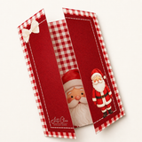 PRINTED DOCUMENTS SLIP & CONFIDENTIAL TOPPER - RED GINGHAM SANTA