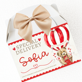 SOLVENT STICKER - VALENTINES - TREAT BOX - HOT AIR BALLOON