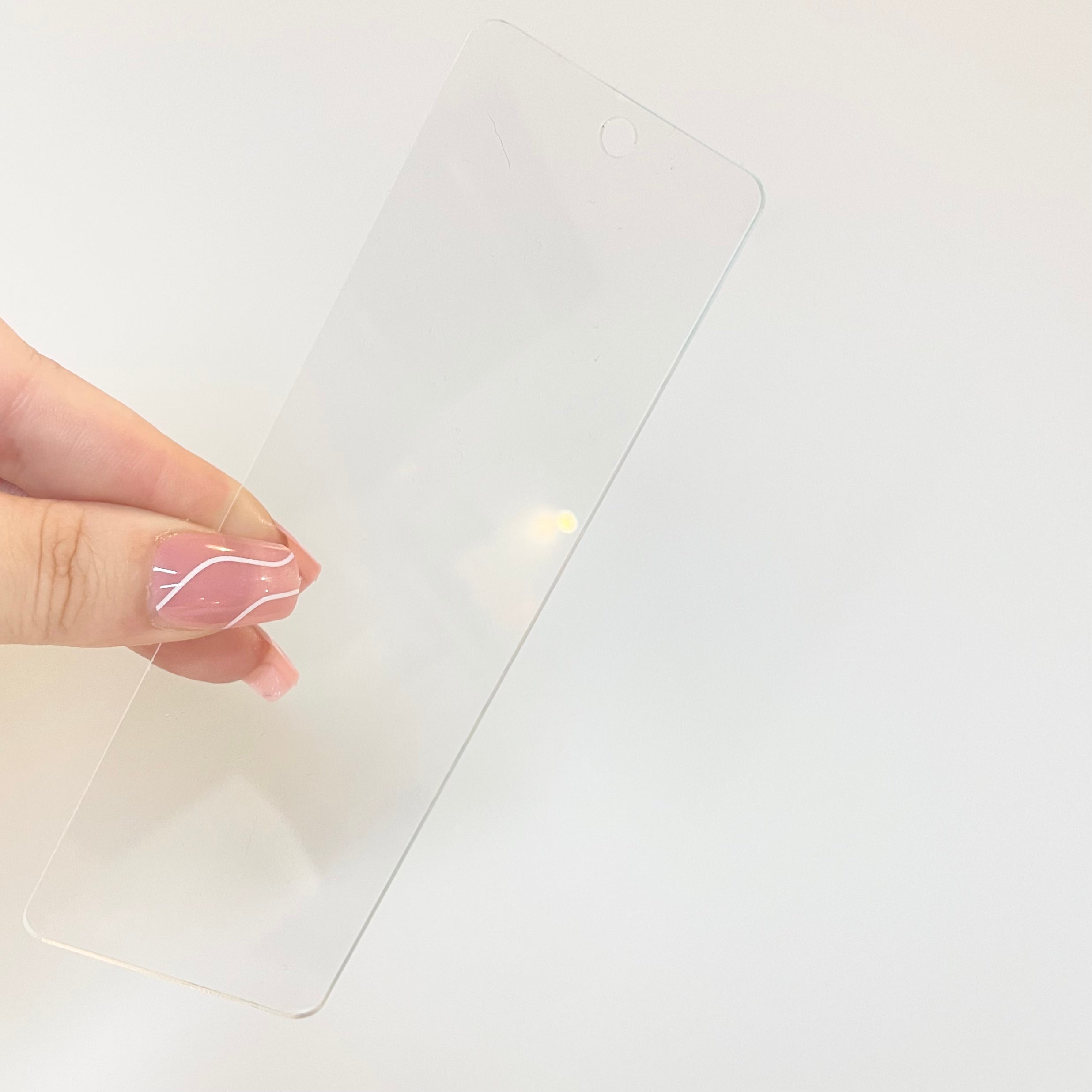 ACRYLIC BOOKMARK (WHITE OR CLEAR)