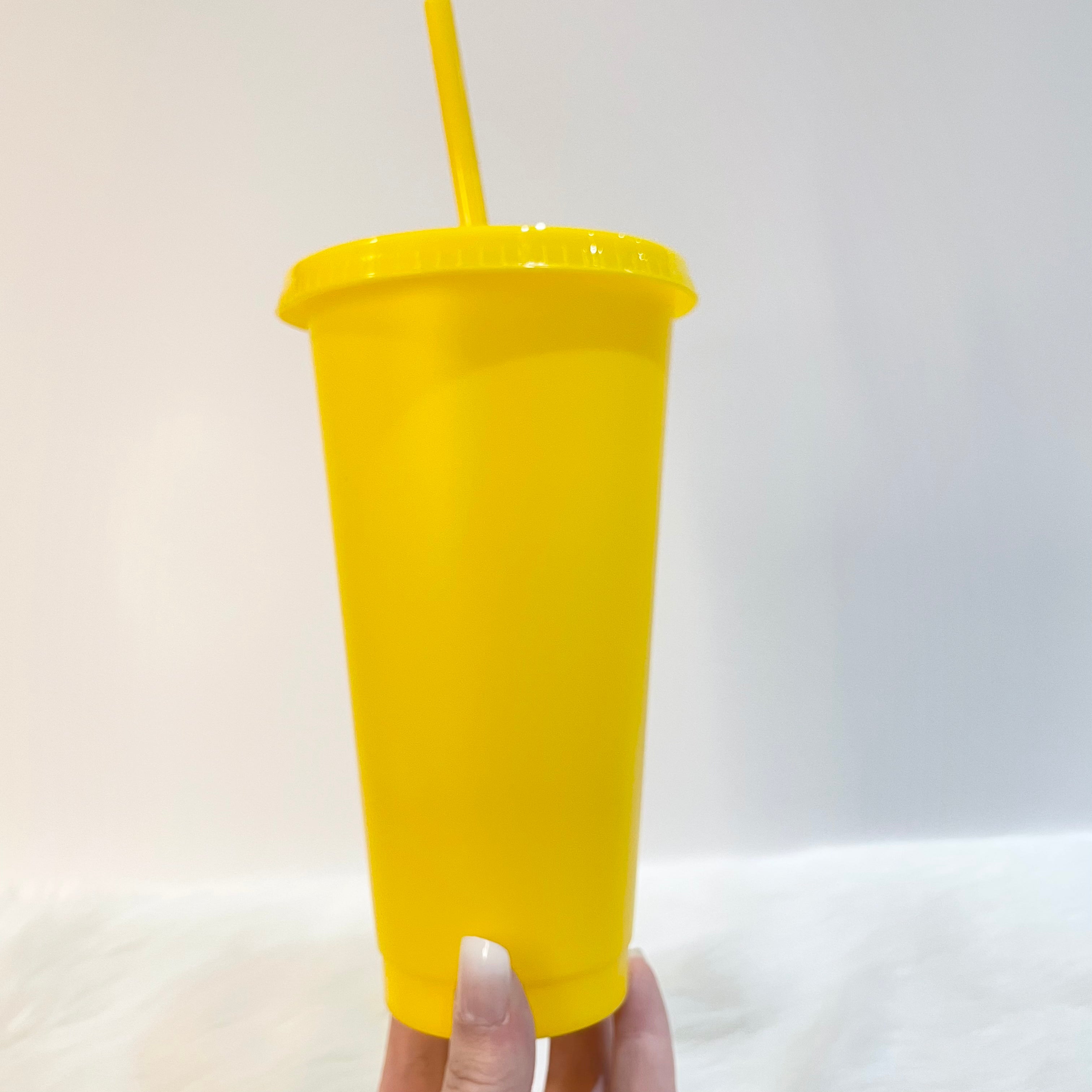 24oz YELLOW COLD CUP TUMBLER